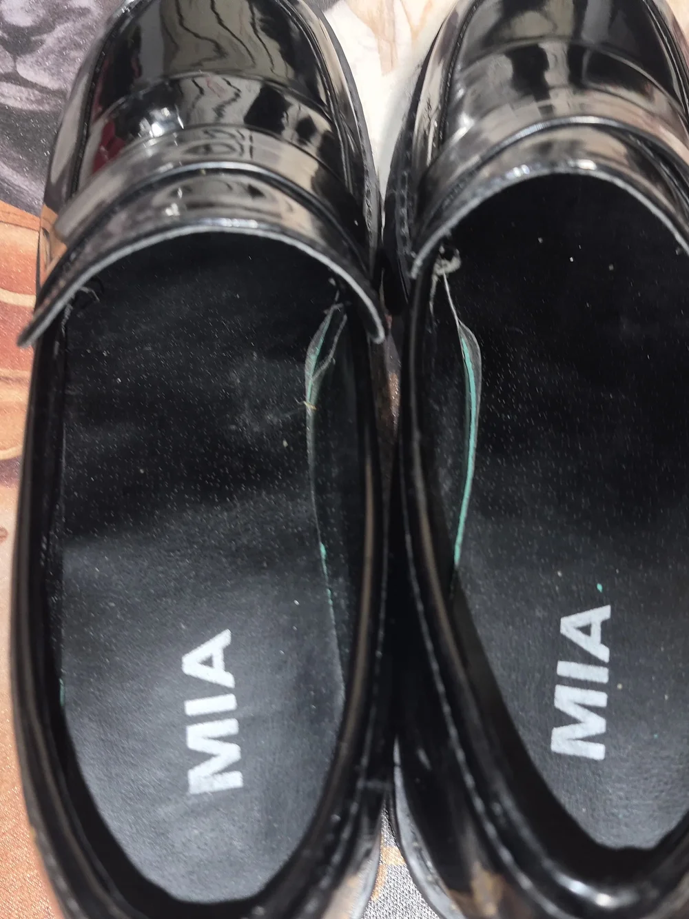 MIA Men's Black Patent Leather Penny Loafers